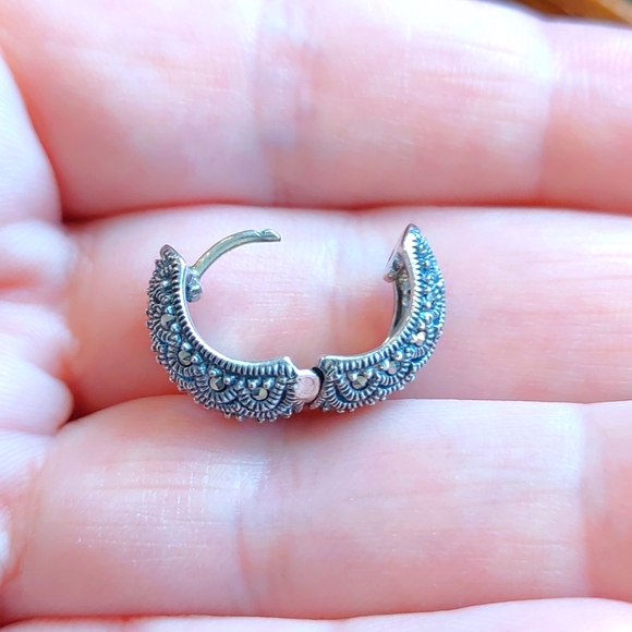 Original Judith Jack earrings! Sterling silver and marcasite. - Picture 5 of 6